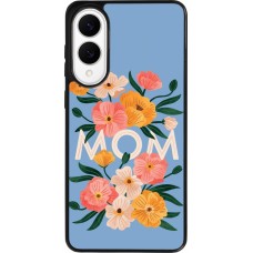 Coque Samsung Galaxy S25 Edge - Silicone rigide noir Mom 2026 Flowers