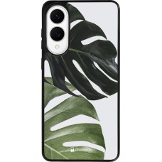Samsung Galaxy S25 Edge Case Hülle - Silikon schwarz Monstera Plant