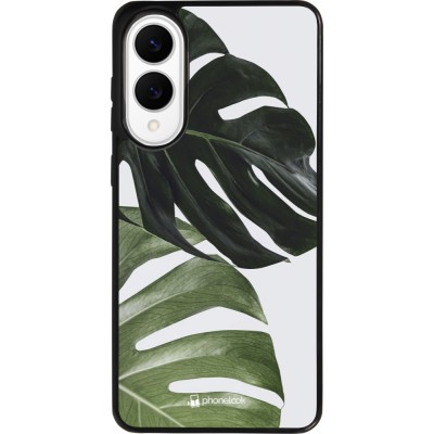 Samsung Galaxy S25 Edge Case Hülle - Silikon schwarz Monstera Plant