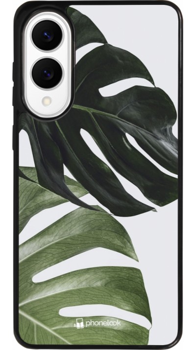 Samsung Galaxy S25 Edge Case Hülle - Silikon schwarz Monstera Plant