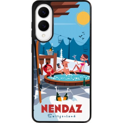 Samsung Galaxy S25 Edge Case Hülle - Silikon schwarz Nendaz Mountain Jacuzzi