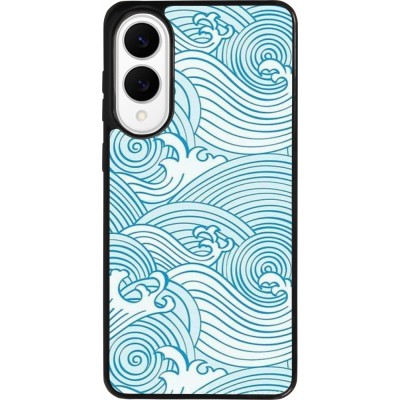 Samsung Galaxy S25 Edge Case Hülle - Silikon schwarz Ocean Waves