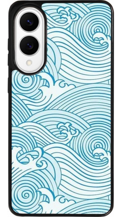 Samsung Galaxy S25 Edge Case Hülle - Silikon schwarz Ocean Waves