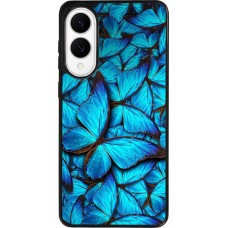 Samsung Galaxy S25 Edge Case Hülle - Silikon schwarz Papillon bleu