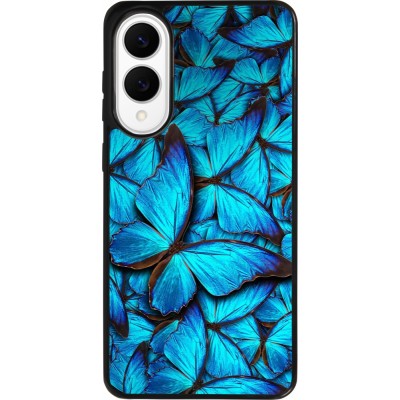 Samsung Galaxy S25 Edge Case Hülle - Silikon schwarz Papillon bleu