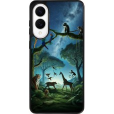 Samsung Galaxy S25 Edge Case Hülle - Silikon schwarz Paradies der exotischen Tiere