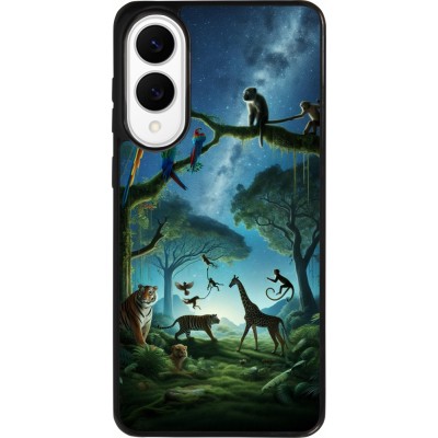 Samsung Galaxy S25 Edge Case Hülle - Silikon schwarz Paradies der exotischen Tiere