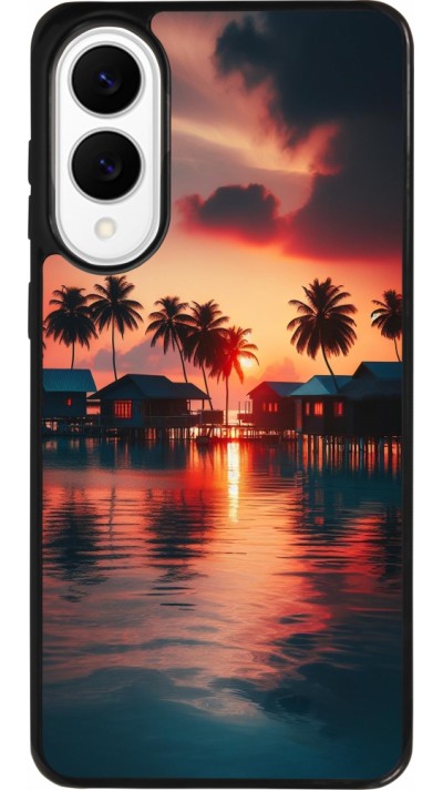 Samsung Galaxy S25 Edge Case Hülle - Silikon schwarz Paradies Malediven