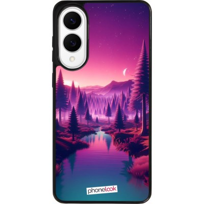 Samsung Galaxy S25 Edge Case Hülle - Silikon schwarz Lila-rosa Landschaft