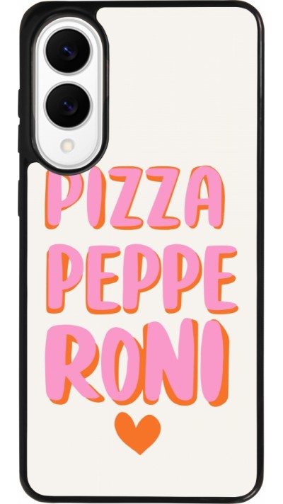 Samsung Galaxy S25 Edge Case Hülle - Silikon schwarz Pizza pepperoni 2026