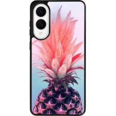 Samsung Galaxy S25 Edge Case Hülle - Silikon schwarz Purple Pink Pineapple