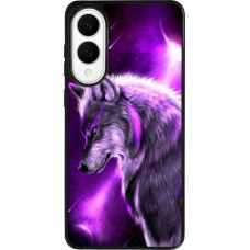 Samsung Galaxy S25 Edge Case Hülle - Silikon schwarz Purple Sky Wolf