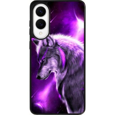 Samsung Galaxy S25 Edge Case Hülle - Silikon schwarz Purple Sky Wolf