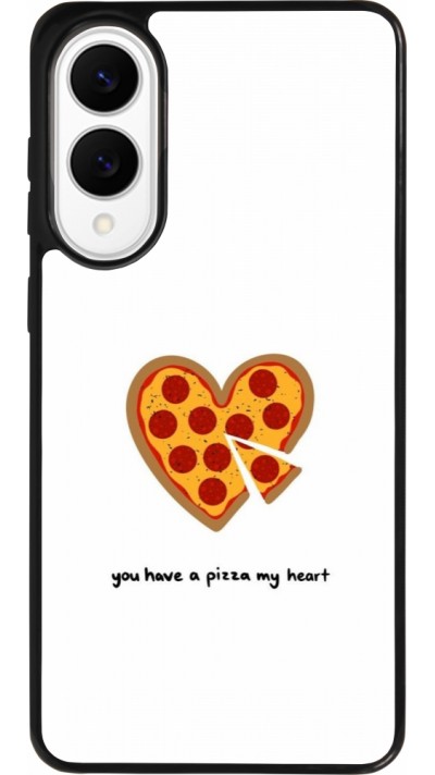 Coque Samsung Galaxy S25 Edge - Silicone rigide noir Saint Valentines Day 26 You have my pizza heart