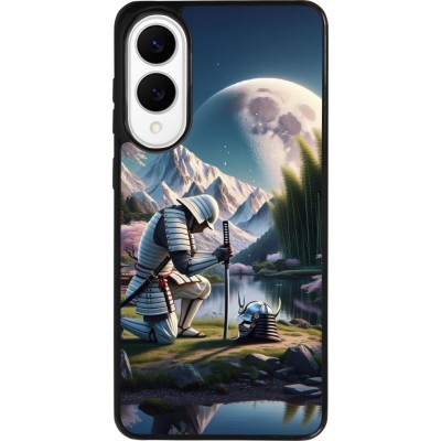 Samsung Galaxy S25 Edge Case Hülle - Silikon schwarz Samurai Katana Mond