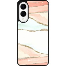 Samsung Galaxy S25 Edge Case Hülle - Silikon schwarz Shimmering Orange