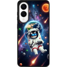 Samsung Galaxy S25 Edge Case Hülle - Silikon schwarz VR SpaceCat Odyssee