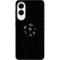 Samsung Galaxy S25 Edge Case Hülle - Silikon schwarz Space Doodle