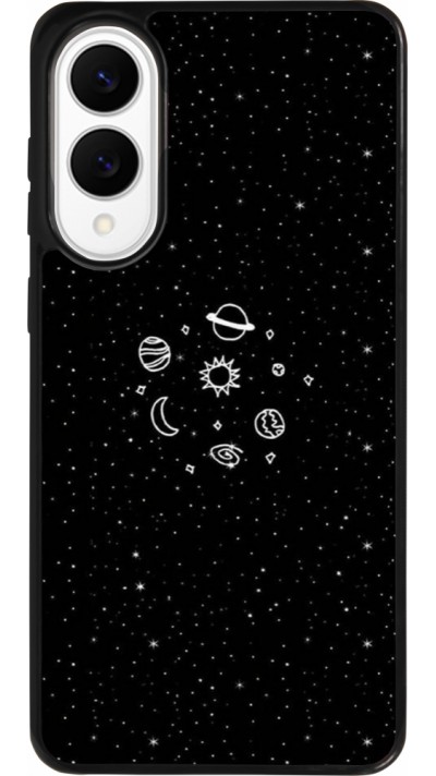 Samsung Galaxy S25 Edge Case Hülle - Silikon schwarz Space Doodle