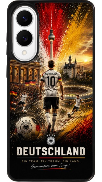 Samsung Galaxy S25 Edge Case Hülle - Silikon schwarz Fussball Deutschland splash 2026