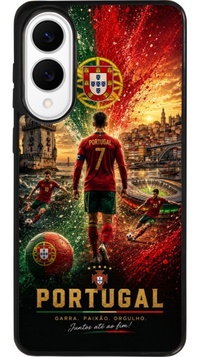 Samsung Galaxy S25 Edge Case Hülle - Silikon schwarz Fussball Portugal splash 2026