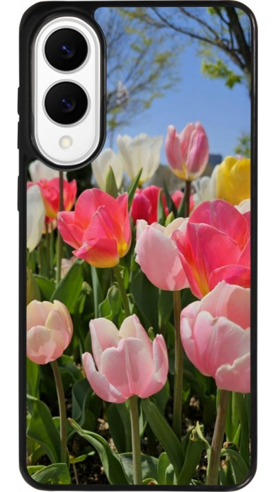 Samsung Galaxy S25 Edge Case Hülle - Silikon schwarz Tulips Spring 2026