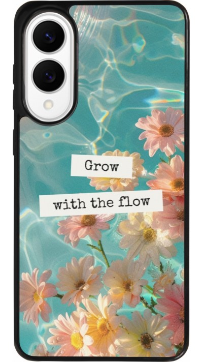Samsung Galaxy S25 Edge Case Hülle - Silikon schwarz Summer 2025 Grow with the flow