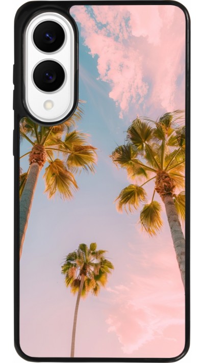 Samsung Galaxy S25 Edge Case Hülle - Silikon schwarz Summer 2025 Palmiers