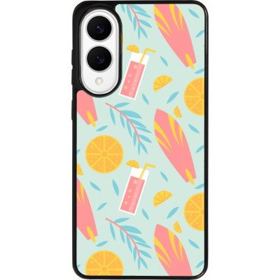 Samsung Galaxy S25 Edge Case Hülle - Silikon schwarz Summer 2025 Pattern citron