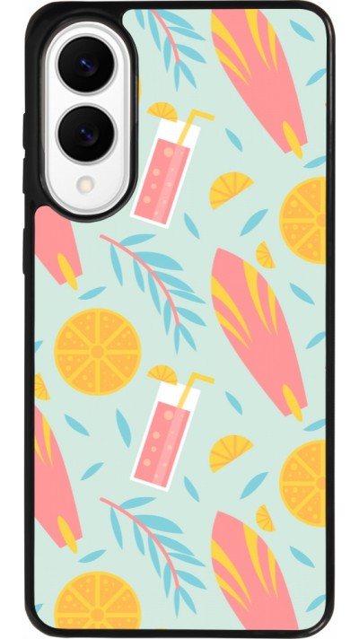 Samsung Galaxy S25 Edge Case Hülle - Silikon schwarz Summer 2025 Pattern citron