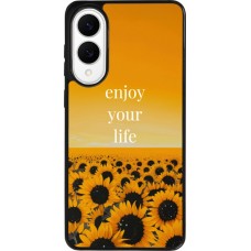 Samsung Galaxy S25 Edge Case Hülle - Silikon schwarz Summer 2026 Enjoy your life