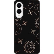 Samsung Galaxy S25 Edge Case Hülle - Silikon schwarz Suns and Moons