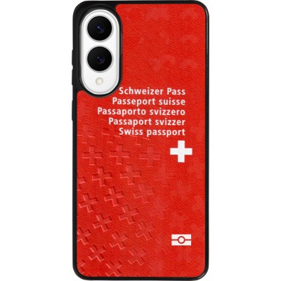 Samsung Galaxy S25 Edge Case Hülle - Silikon schwarz Swiss Passport