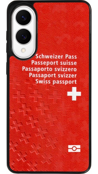 Samsung Galaxy S25 Edge Case Hülle - Silikon schwarz Swiss Passport
