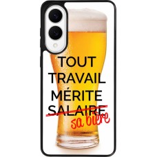 Samsung Galaxy S25 Edge Case Hülle - Silikon schwarz Tout travail mérite sa bière