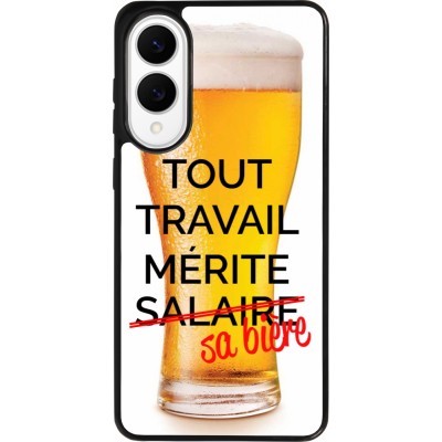 Samsung Galaxy S25 Edge Case Hülle - Silikon schwarz Tout travail mérite sa bière