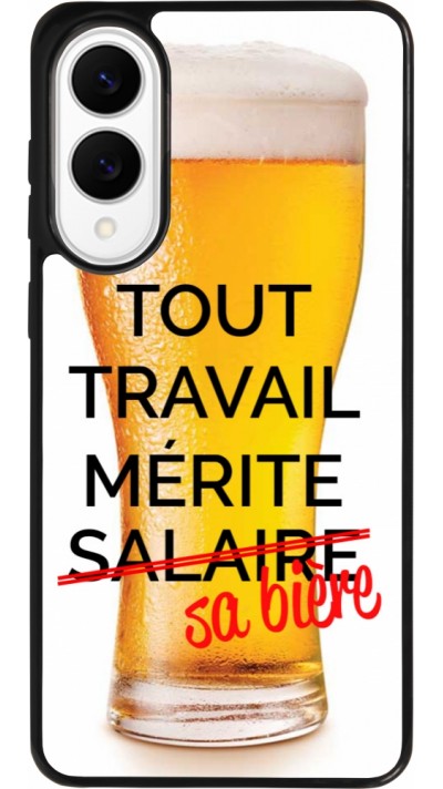 Samsung Galaxy S25 Edge Case Hülle - Silikon schwarz Tout travail mérite sa bière
