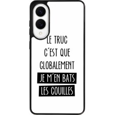 Samsung Galaxy S25 Edge Case Hülle - Silikon schwarz Le truc globalement bats les couilles