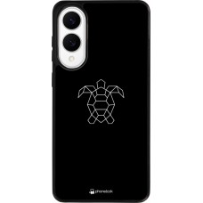 Samsung Galaxy S25 Edge Case Hülle - Silikon schwarz Turtles lines on black