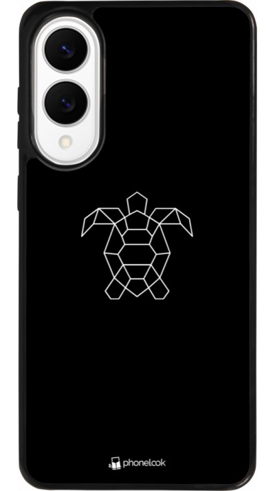 Samsung Galaxy S25 Edge Case Hülle - Silikon schwarz Turtles lines on black