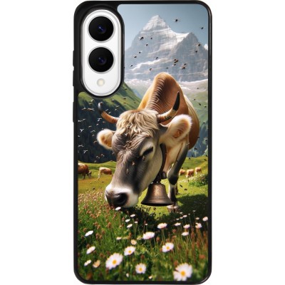 Samsung Galaxy S25 Edge Case Hülle - Silikon schwarz Kuh Berg Wallis