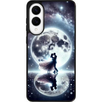 Samsung Galaxy S25 Edge Case Hülle - Silikon schwarz Valentin 2024 Liebe unter dem Mond