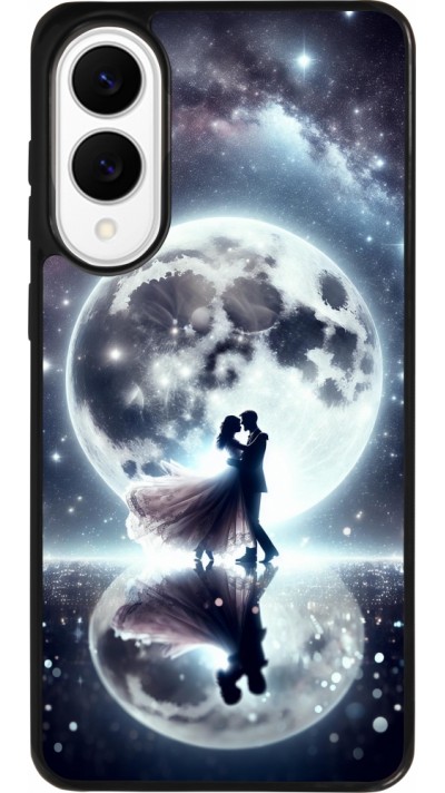 Coque Samsung Galaxy S25 Edge - Silicone rigide noir Valentine 2024 Love under the moon
