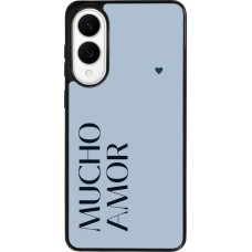 Samsung Galaxy S25 Edge Case Hülle - Silikon schwarz Valentine 2024 mucho amor azul