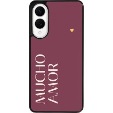 Samsung Galaxy S25 Edge Case Hülle - Silikon schwarz Valentine 2024 mucho amor rosado