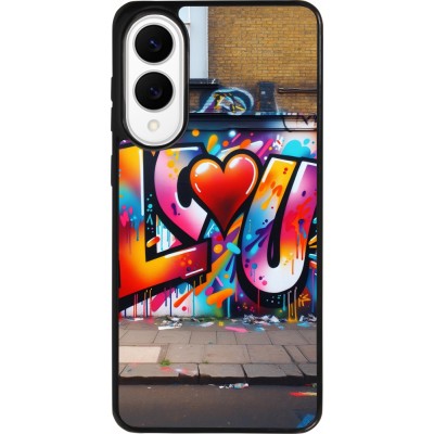 Samsung Galaxy S25 Edge Case Hülle - Silikon schwarz Valentin 2025 Liebe U Tag