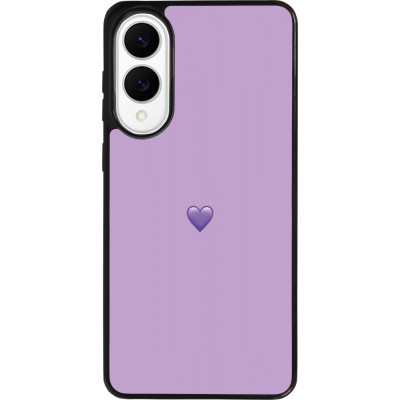 Samsung Galaxy S25 Edge Case Hülle - Silikon schwarz Valentine 2023 purpule single heart