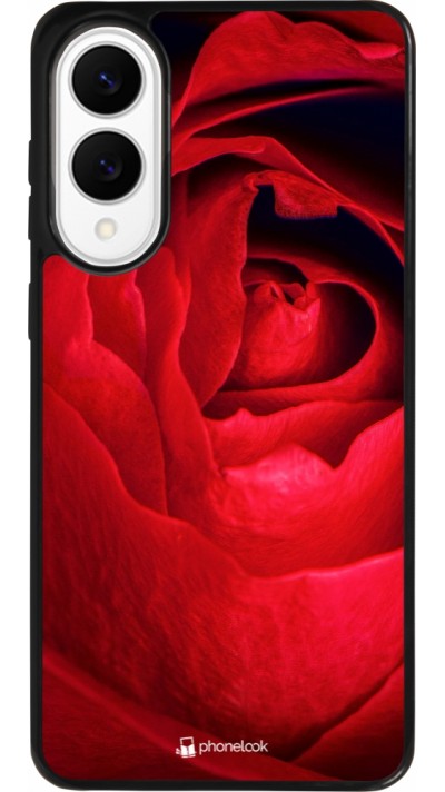 Samsung Galaxy S25 Edge Case Hülle - Silikon schwarz Valentine 2022 Rose