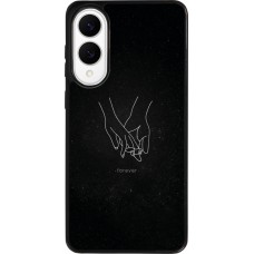 Samsung Galaxy S25 Edge Case Hülle - Silikon schwarz Valentine 2023 hands forever