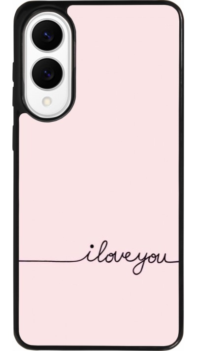 Samsung Galaxy S25 Edge Case Hülle - Silikon schwarz Valentine 2023 i love you writing